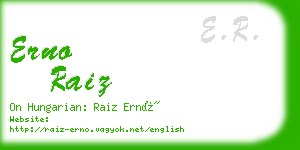 erno raiz business card